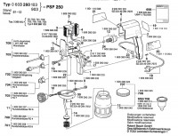 Bosch 0 603 260 942 PSP 250 Combi Spray-Gun Set 220 V / GB Spare Parts PSP250